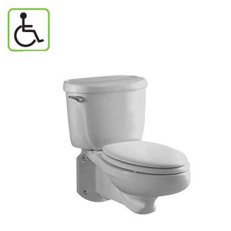Glenwall pressure-assisted wall mount toilet